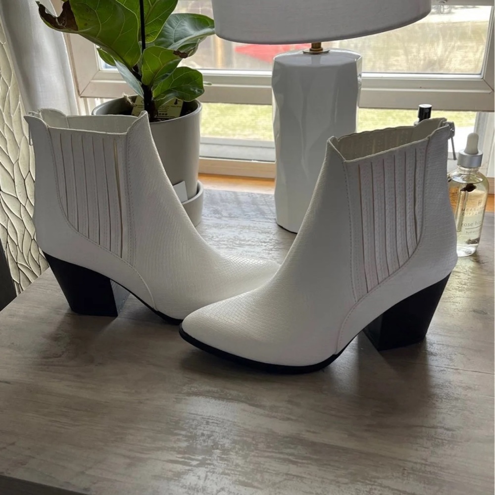 shein white booties